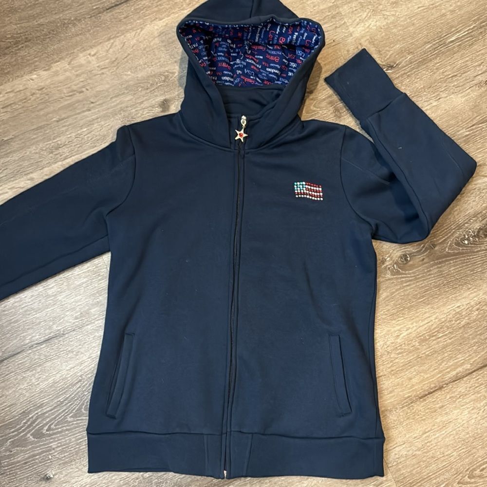 BRADFORD EXCHANGE  WOMENS  FULL  ZIP HOODIE  PATRIOTIC - Picture 3 of 7